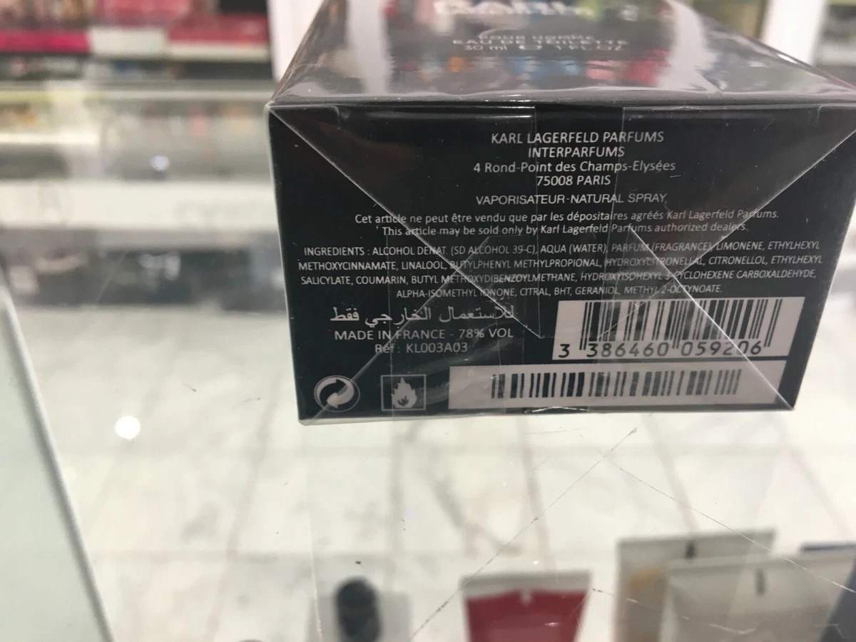Karl lagerfeld eau de toilette pour homme sale