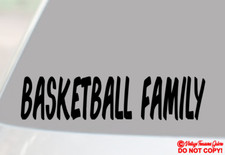 BASKETBALL FAMILY Vinyl Decal Sticker Rear Window Bumper FUNNY PROUD SPORTS MOM