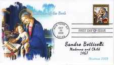 AO 4359-3, 2008, Madonna and Child, Standard Postmark, Add-on Cachet, First Day