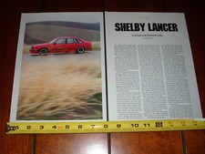 1987 Shelby Turbo Lancer - Original Article