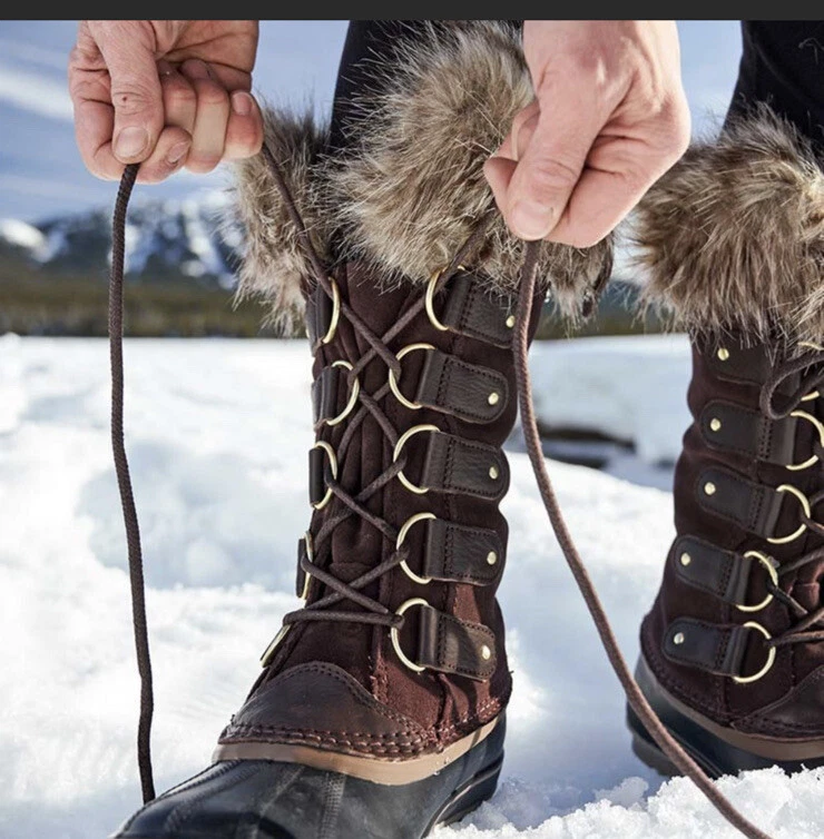 paling Knop Larry Belmont SOREL Joan of Arctic Women's Waterproof Leather &amp; Suede Boot Hawk Brown  Size 7 | eBay