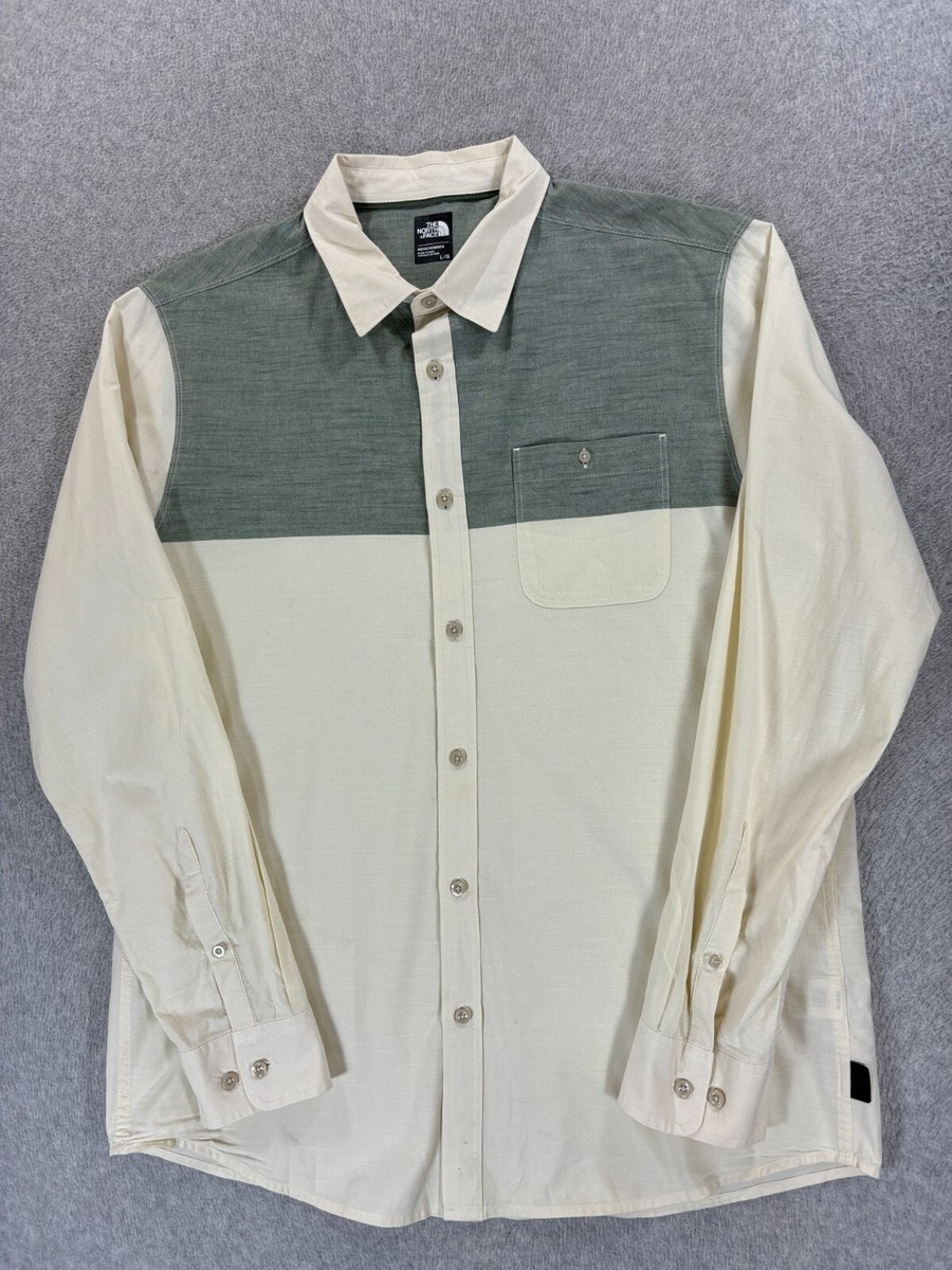 north face dress shirt The LIGHTRANGE in off-white so you can transition from the town to trail with ease The North Face Cotton Blend