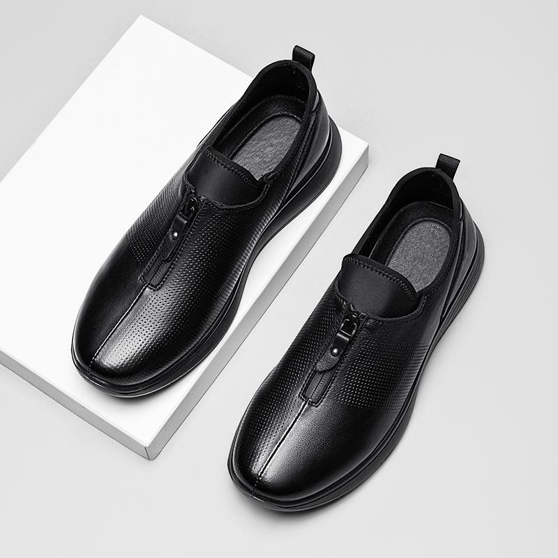 SAOLA Scarpe con suola spessa casual uomo business British Oxfords Wedding Pump nere pull on