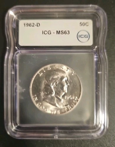 1962-D Franklin Half Dollar ICG MS63