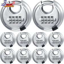 4 Digit Combination Locks Stainless Steel Code Disc Lock Combo Padlock 10 Pack