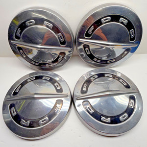 VINTAGE FORD PICKUP TRUCK GALAXIE FAIRLANE HUBCAPS CENTER CAPS - SET of 4 - 9.5"