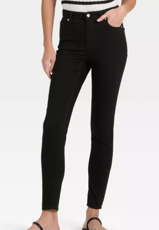 NEW Universal Thread Women's High-Rise Skinny Jeans Black Size 4 Short