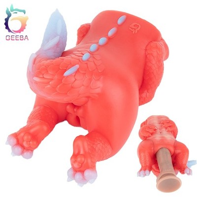Fantasy Dragon Male Masturbators Silicone Real Vaginal Sex Toy Dual-channel  Doll