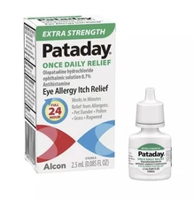 Alcon Pataday Daily Relief Extra Strength Eye Drops Allergy Itch Relief 2.5 Oz