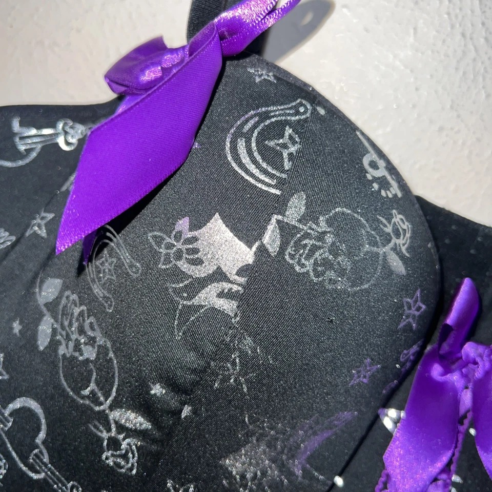 Corsé de satén tórrido talla 3X lencería bustier ribete púrpura gótico pin up amante Y2K Foto 3 de 4