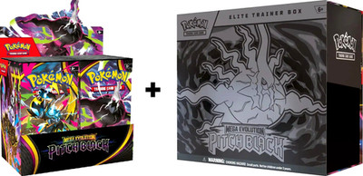 Pokemon TCG ME05 Pitch Black Booster Box & Elite Trainer Bundle Sealed New