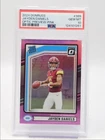 JAYDEN DANIELS 2024 DONRUSS OPTIC PREVIEW RATED ROOKIE PINK RC PSA 10 Q0004