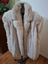 Vintage Switzer’s Saga Fox Fur Coat – Genuine Blue/Shadow, Luxury Winter Jacket