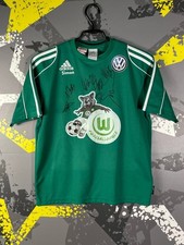 VfL Wolfsburg Training Jersey Football Shirt Autorgaphs Adidas Size XS ig93