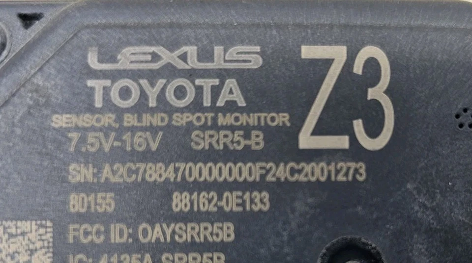 2025 2026 TOYOTA CAMRY REAR BLIND SPOT RADAR SENSOR 88162-0E133 OEM USED#C1 - Image 3 of 4