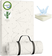Bamboo Pack and Play Mattress Pad Breathable 38X26 Waterproof Baby Mattress for