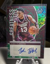 2024-25 Bowman U Best Josh Hubbard Greatness Awaits Auto /99 Green Mini Diamond