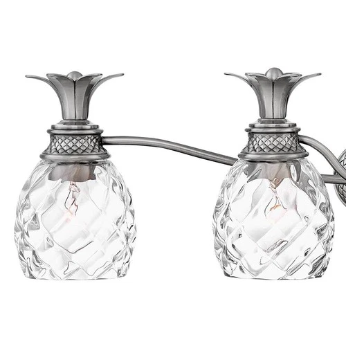 Hinkley Plantation 37" Pineapple Glass and Nickel 5-Light Bath Light - Picture 7 of 10