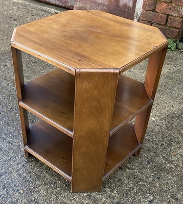 Art Deco Couchtisch/Bibliothekstisch achteckig Nussbaum  