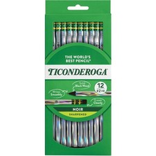 Noir Black Wood-Cased 2 Pencils, Holographic Design, 12 Count