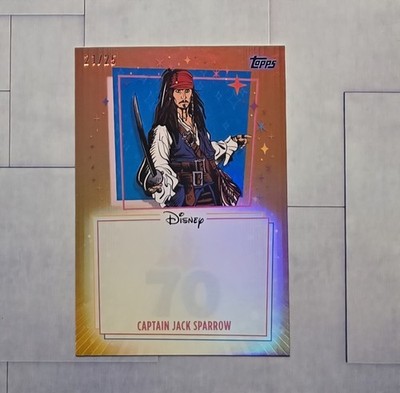 2025 Topps Disneyland 70th Anniversary /25 Jack Sparrow Auto Opportunity Orange