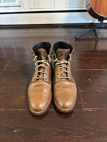 Thursday Boot Company Men's Natural CXL Leather Lace-Up Ankle Boots Round Toe 8