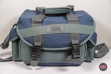 Vintage Town & Country Large Blue Grey Camera Carry Case Shoulder Bag Satchel 