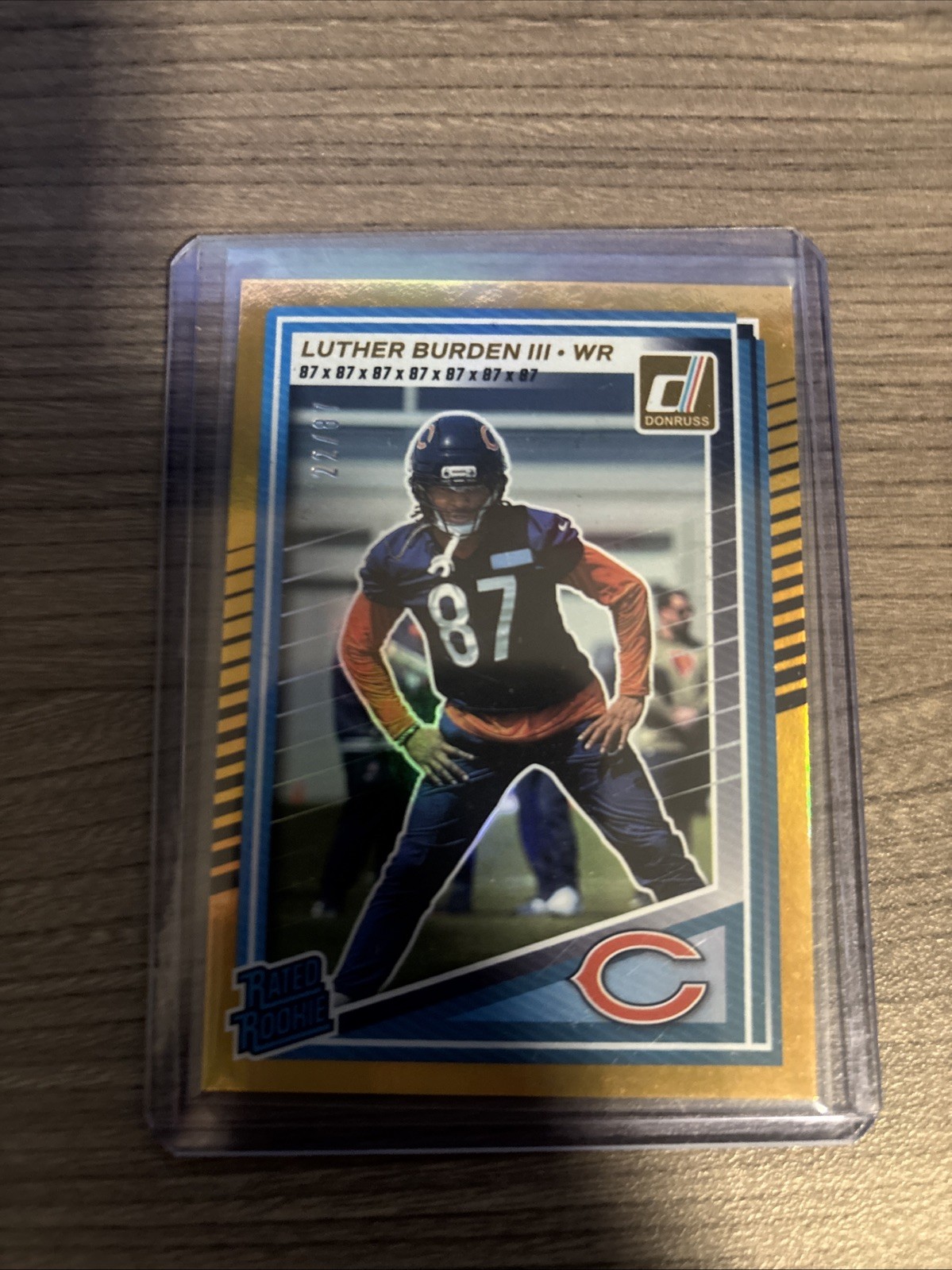 2025 Panini Donruss - Rated Rookie Luther Burden #395 Jersey Number /87 (RC)