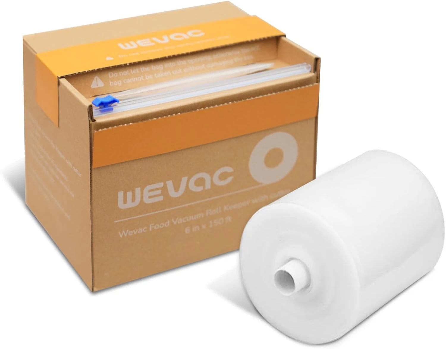 6''X150', Vacuum Seal Roll Keeper with Cutter, Ideal Vacuum Sealer Bags