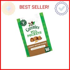 Greenies Pill Pockets for Dogs, Large Size Soft Dog Treats, Peanut Butter Flavor