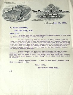 Vintage 1901 Chicago Stove Works Letterhead – Gold Coin Stoves & Ranges
