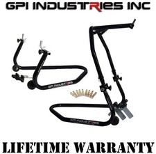 Universal Headlift front and rear motorcycle paddock race stands lifts set