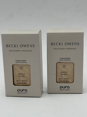 PURA BECKI OWENS BEACH GLOW  Plug In Diffuser Smart Fragrance Refill .33 Oz (2X)