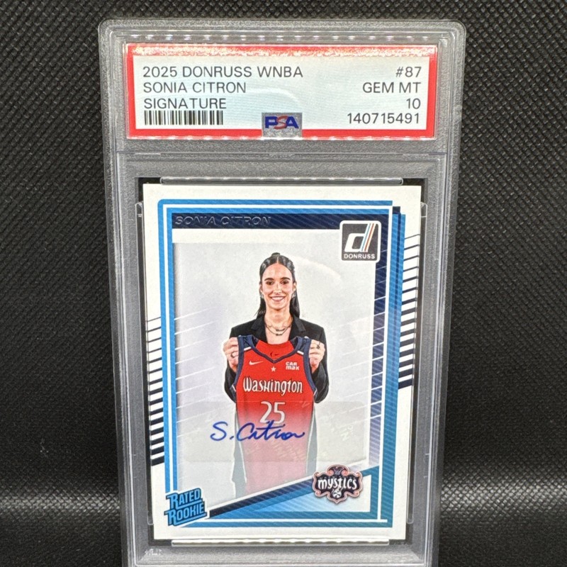 2025 Donruss WNBA Rated Rookies Signatures #87 Sonia Citron RC Auto PSA 10