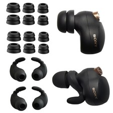 Double Flange Ear Tips  Ear Hooks for Sony WF-1000XM5/M4   Fit Silicone Earb...