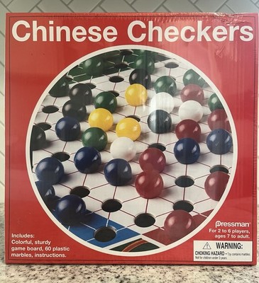 Chinese Checkers Pressman 2012 Board Game 60 Marbles #1902A NEW Factory Sealed