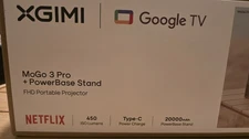XMIMI Google TV MoGo 3 Pro + Power Base Stand FHD Portable Projector