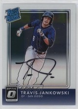 2016 Panini Donruss Optic Rated Rookies Signatures Travis Jankowski Auto gh4