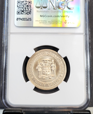 1972 JAMAICA GOLD 20 DOLLARS INDEPENDENCE ANNIVERSARY NGC MS 70
