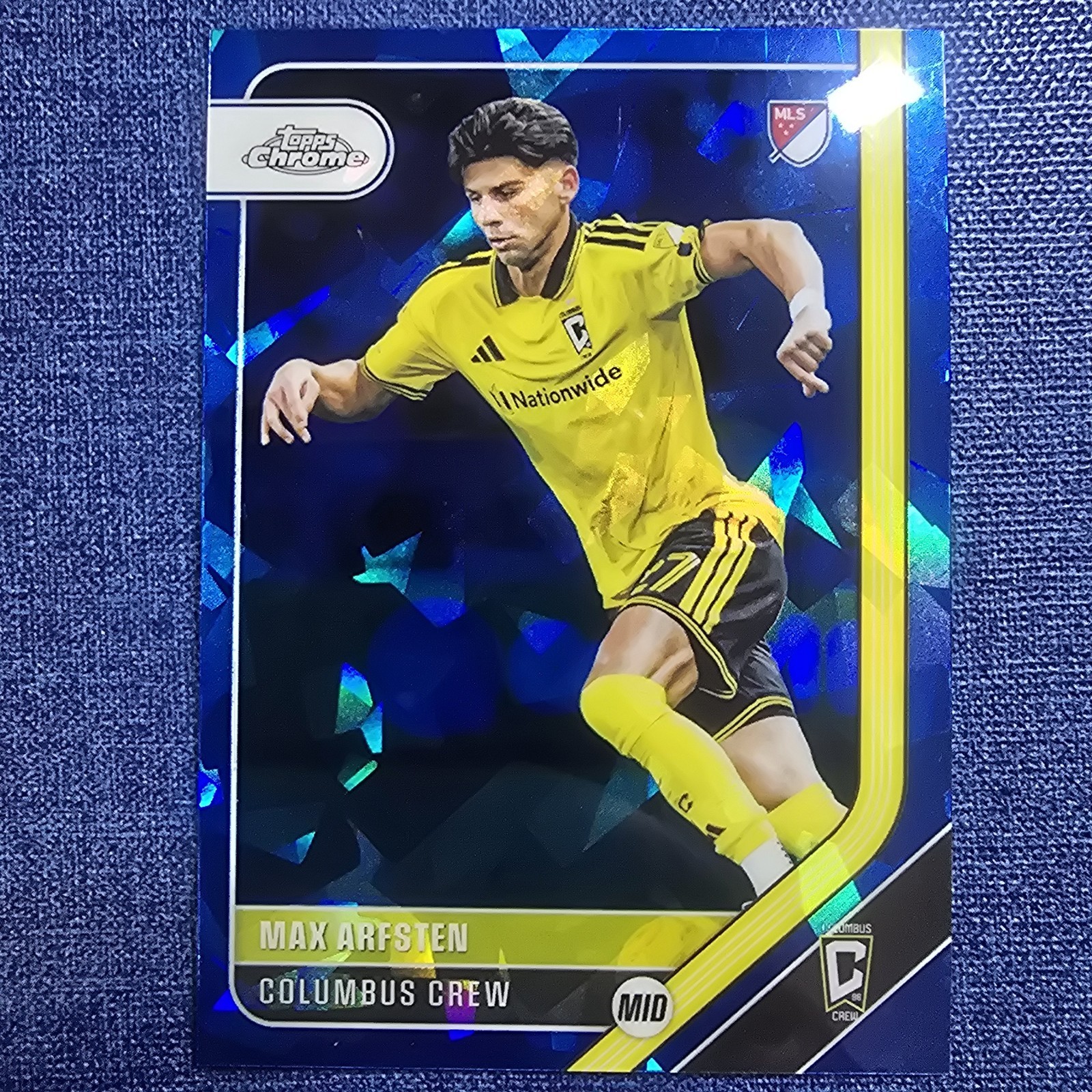 2026 Topps Chrome MLS Sapphire Max Arfsten view 1