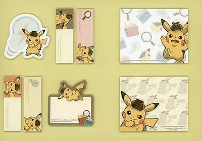 Pikachu Haftnotiz Set Detektiv Pikachu Returns Pokemon Center (2023) 18cm