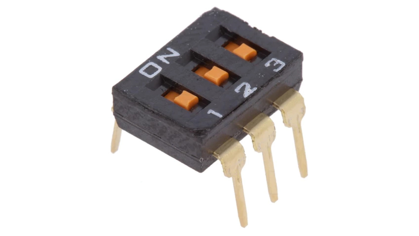 DIP-SWITCH Number of sections 3 ON-OFF 0.025A/24VDC A6T-3101 /T2UK