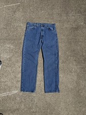 Vintage 1995 Levi's Blue Denim Jeans Straight Regular Fit Medium Wash Button