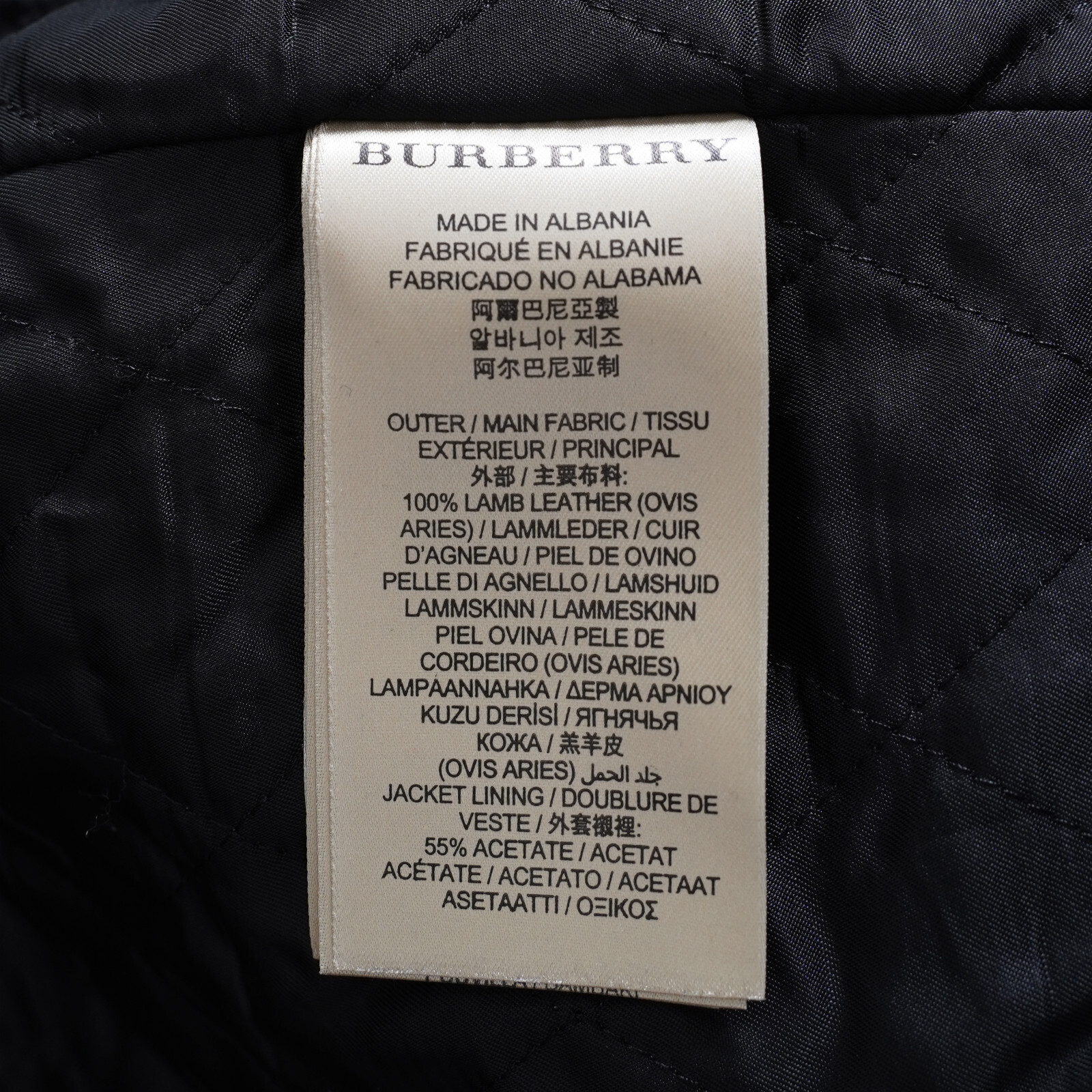 BURBERRY Leather Jacket LARGE Mens Black Brit Biker Runway Prorsum L Grail thumbnail 7