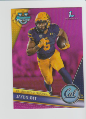 2023 Bowman Chrome U Pink Refractor #52 Jaydn Ott RC, California Golden Bears