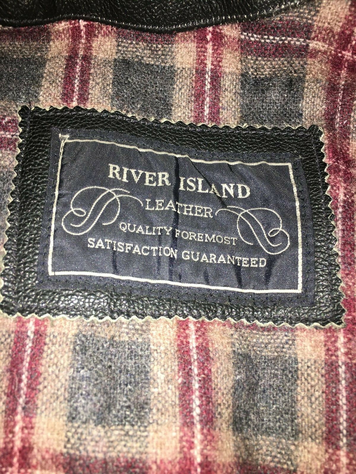 GENTS  'RIVER ISLAND' BLACK LEATHER JACKET image 4
