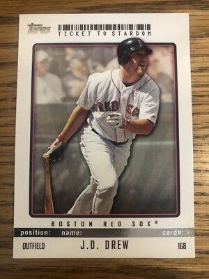 J.D. Drew 2009 Topps Ticket To Stardom Red Sox #168   *A797*