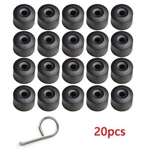 20pcs Wheel Bolt Nut Caps Covers For Volkswagen VW Golf Bora Passat Jetta 17mm - Picture 5 of 5