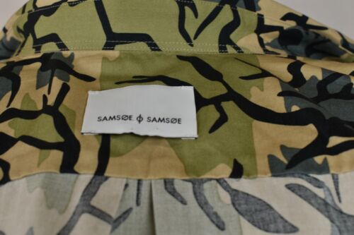 SAMSOE SAMSOE Green Jungle Short Sleeve Shirt size S Mens NWT Camo - Picture 7 of 7