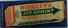 Wrigley's Spearmint The Perfect Gum Flavor Lasts Vintage Matchbook Cover